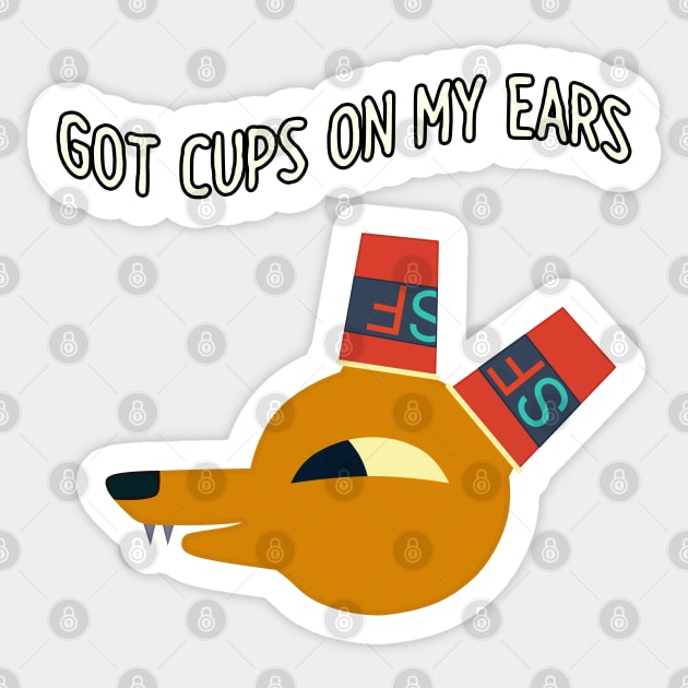 Got cups on my ears Night in the woods Sticker by MigiDesu